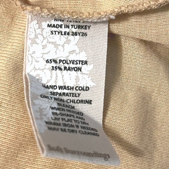 Soft Surrounding Golden Yellow Cold Shoulder Long sleeve Front Zip Top Size XS - Picture 9 of 9